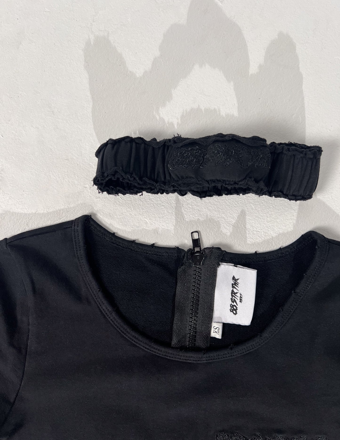 DISTRESSED HEADBAND - BLACK