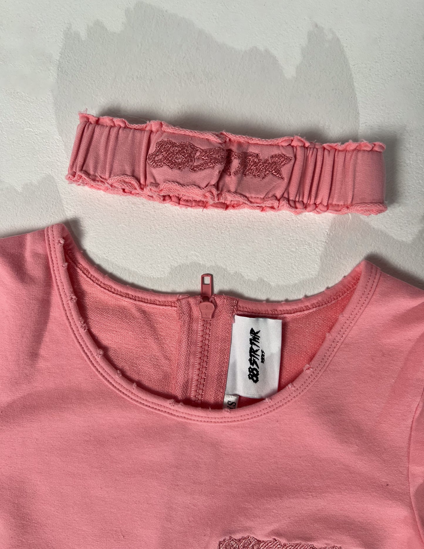 DISTRESSED HEADBAND - PINK