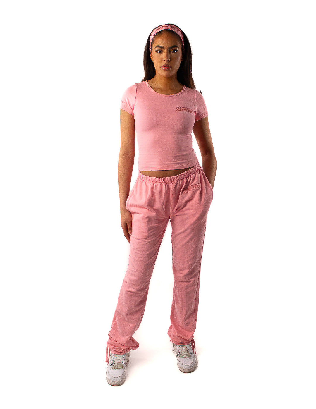 88 DISTRESSED ZIP UP TOP - PINK